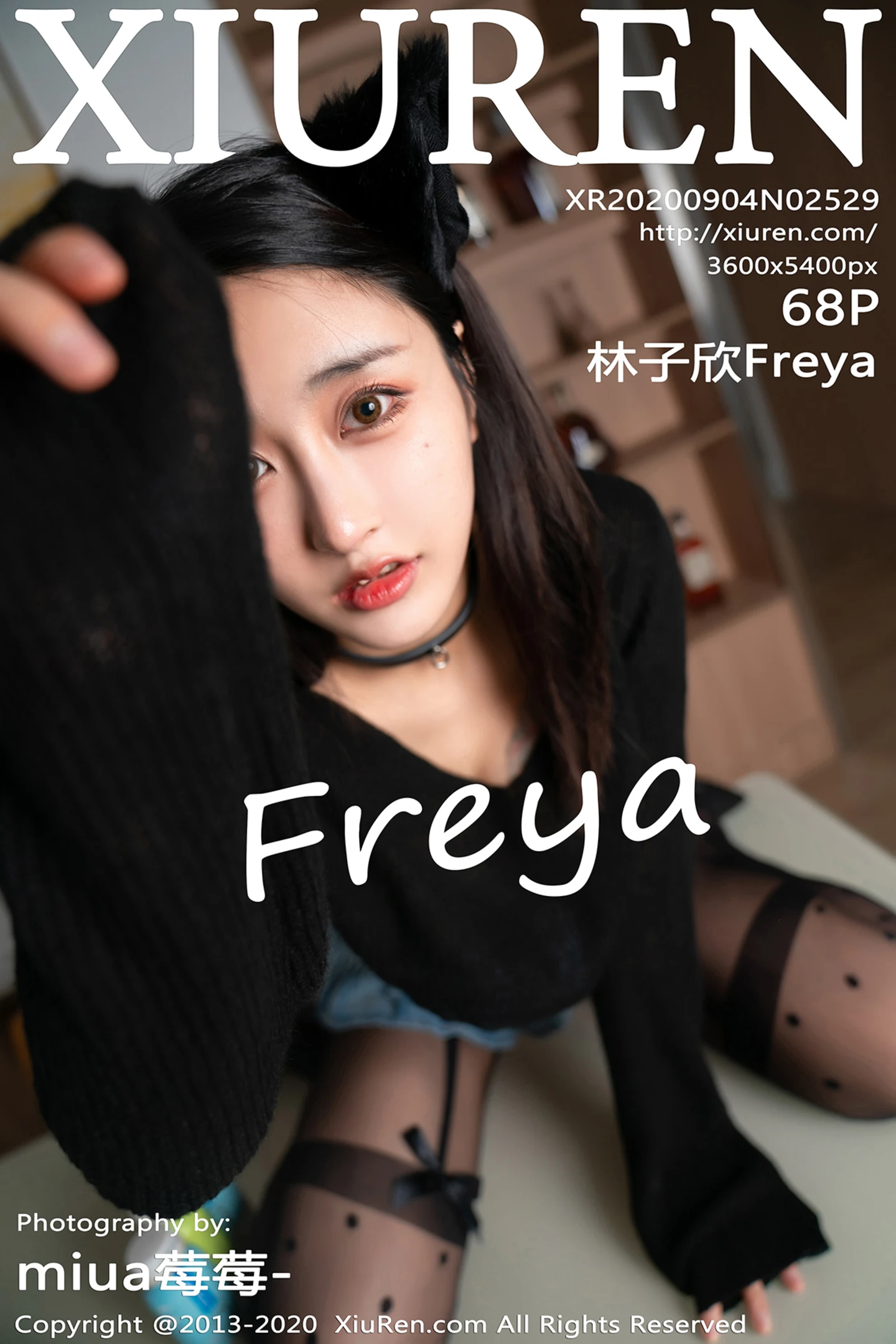 [XiuRen秀人网]No.2529_嫩模林子欣Freya心愿旅拍黑猫变身主题开档黑丝裤袜极致诱惑写真68P-秀人网 - XiuRen.Space